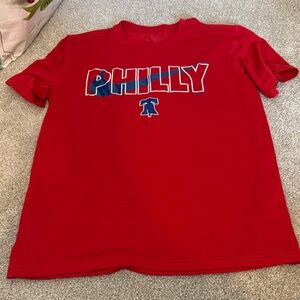 Mens Nike Philadelphia 'PHILLY' Red Graphic Tee